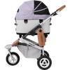 AirBuggy DOME 3 Brake Pet Stroller & Travel System | Handbrake | Slim Fold-Pet Stroller-AirBuggy- Silver Circle Pets