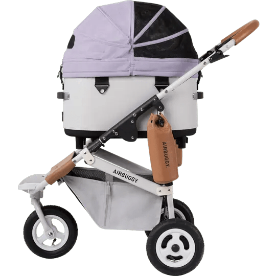 AirBuggy DOME 3 Brake Pet Stroller & Travel System | Handbrake | Slim Fold-Pet Stroller-AirBuggy- Silver Circle Pets