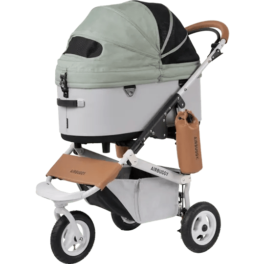 AirBuggy DOME 3 Brake Pet Stroller & Travel System | Handbrake | Slim Fold-Pet Stroller-AirBuggy- Silver Circle Pets