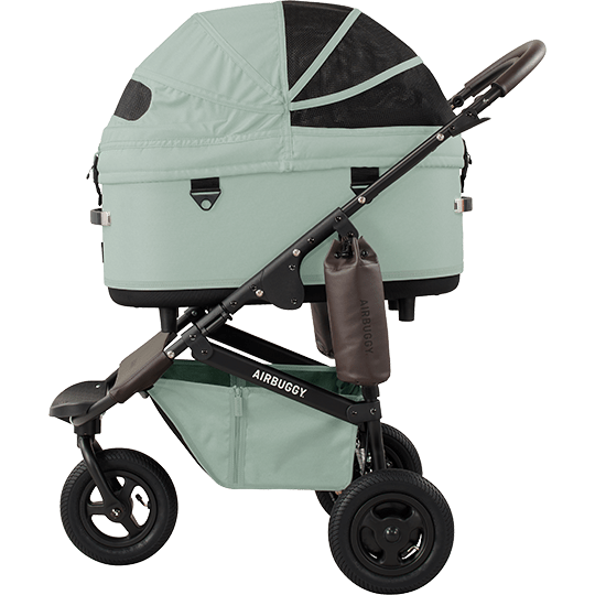 AirBuggy DOME 3 Brake Pet Stroller & Travel System | Handbrake | Slim Fold-Pet Stroller-AirBuggy- Silver Circle Pets