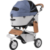 AirBuggy DOME 3 Brake Pet Stroller & Travel System | Handbrake | Slim Fold-Pet Stroller-AirBuggy- Silver Circle Pets