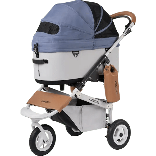 AirBuggy DOME 3 Brake Pet Stroller & Travel System | Handbrake | Slim Fold-Pet Stroller-AirBuggy- Silver Circle Pets