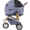 AirBuggy DOME 3 Brake Pet Stroller & Travel System | Handbrake | Slim Fold-Pet Stroller-AirBuggy- Silver Circle Pets