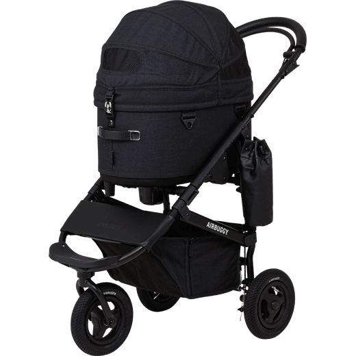 AirBuggy DOME 3 Brake Pet Stroller & Travel System | Handbrake | Slim Fold-Pet Stroller-AirBuggy- Silver Circle Pets