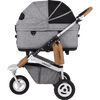 AirBuggy DOME 3 Brake Pet Stroller & Travel System | Handbrake | Slim Fold-Pet Stroller-AirBuggy- Silver Circle Pets