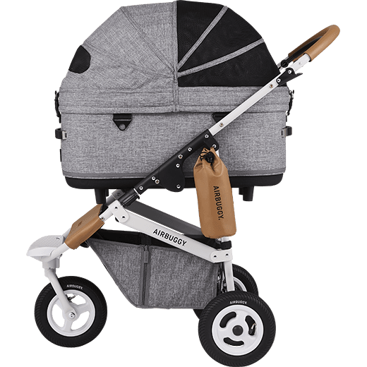 AirBuggy DOME 3 Brake Pet Stroller & Travel System | Handbrake | Slim Fold-Pet Stroller-AirBuggy- Silver Circle Pets