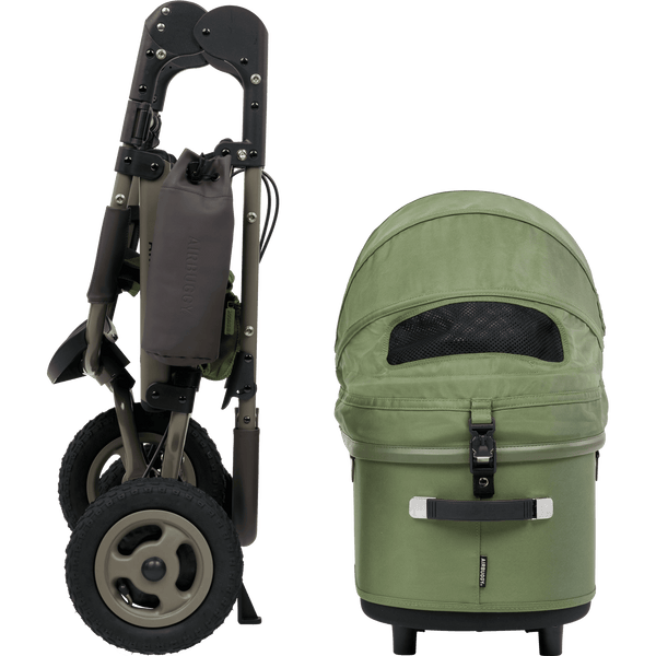 AirBuggy DOME 3 Premier Pet Stroller & Travel System | Self-Standing | Slim Fold-Pet Stroller-AirBuggy- Silver Circle Pets