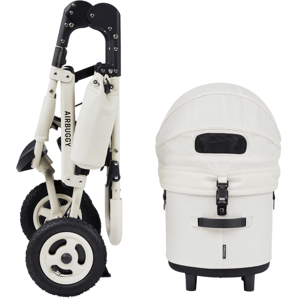 AirBuggy DOME 3 Premier Pet Stroller & Travel System | Self-Standing | Slim Fold-Pet Stroller-AirBuggy- Silver Circle Pets