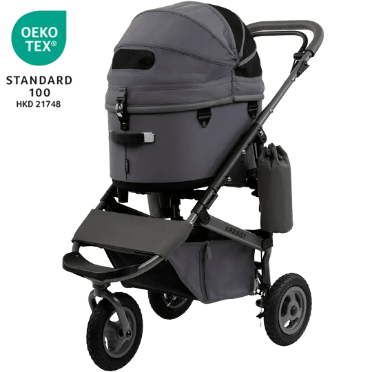 AirBuggy DOME 3 Premier Pet Stroller & Travel System | Self-Standing | Slim Fold-Pet Stroller-AirBuggy- Silver Circle Pets