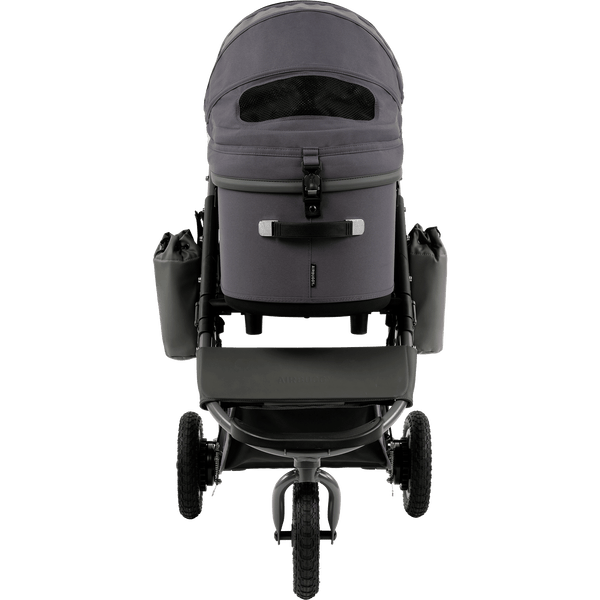 AirBuggy DOME 3 Premier Pet Stroller & Travel System | Self-Standing | Slim Fold-Pet Stroller-AirBuggy- Silver Circle Pets
