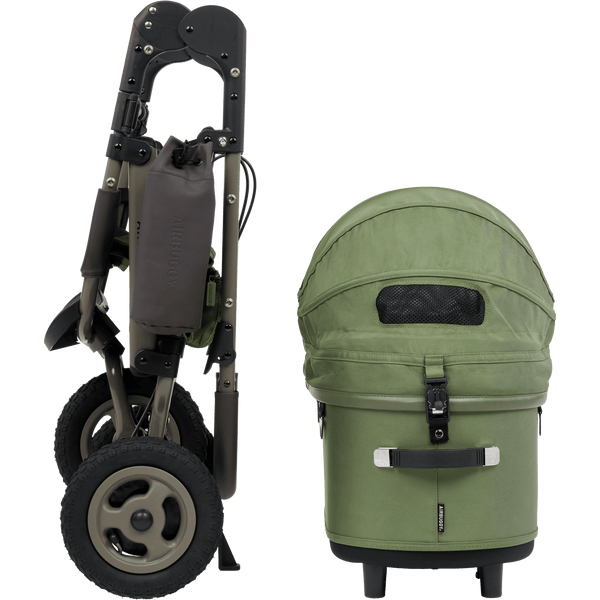 AirBuggy DOME 3 Premier Pet Stroller & Travel System | Self-Standing | Slim Fold-Pet Stroller-AirBuggy- Silver Circle Pets