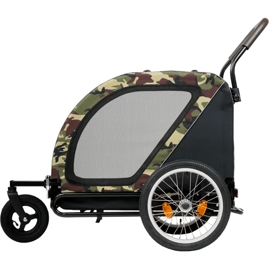 AirBuggy Nest Dog Bike Trailer & Pet Stroller | Spacious Cot | Slim Fold-Dog Bike Trailer-AirBuggy- Silver Circle Pets
