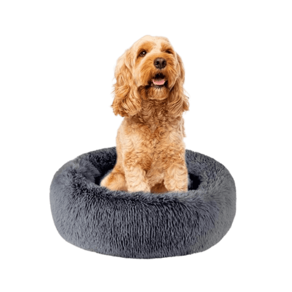 Baker & Bray Eco Calming Donut Dog Bed-Dog Beds-Baker & Bray- Silver Circle Pets