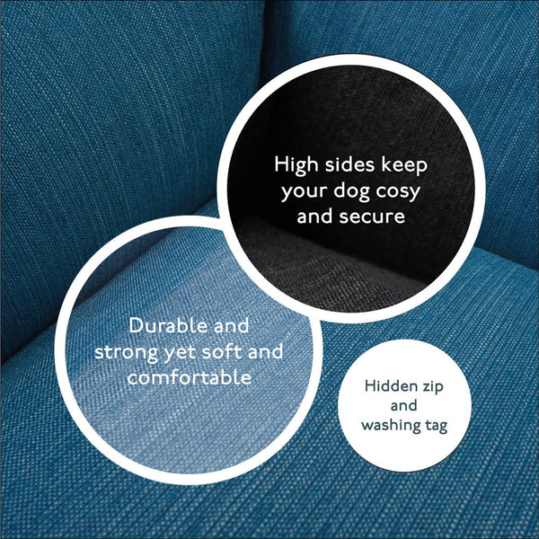 Baker & Bray Eco Luxe Orthopaedic Luxury Dog Bed-Dog Beds-Barker & Bray- Silver Circle Pets
