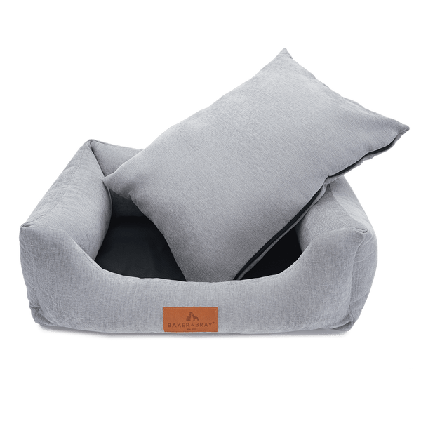 Baker & Bray Eco Luxe Orthopaedic Luxury Dog Bed-Dog Beds-Barker & Bray- Silver Circle Pets