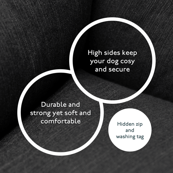 Baker & Bray Eco Luxe Orthopaedic Luxury Dog Bed-Dog Beds-Barker & Bray- Silver Circle Pets