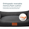 Baker & Bray Eco Luxe Orthopaedic Luxury Dog Bed-Dog Beds-Barker & Bray- Silver Circle Pets