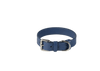 Baker & Bray Sustainable Designer Leather Dog Collar | Navy-Dog Collar-Baker & Bray- Silver Circle Pets