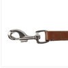 Baker & Bray Sustainable Designer Leather Dog Lead | Brown-Dog Leash-Baker & Bray- Silver Circle Pets