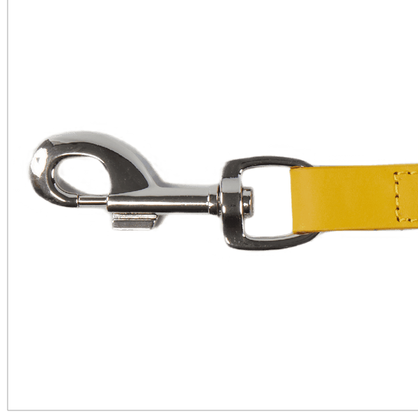 Baker & Bray Sustainable Designer Leather Dog Lead | Lemon-Dog Leash-Baker & Bray- Silver Circle Pets