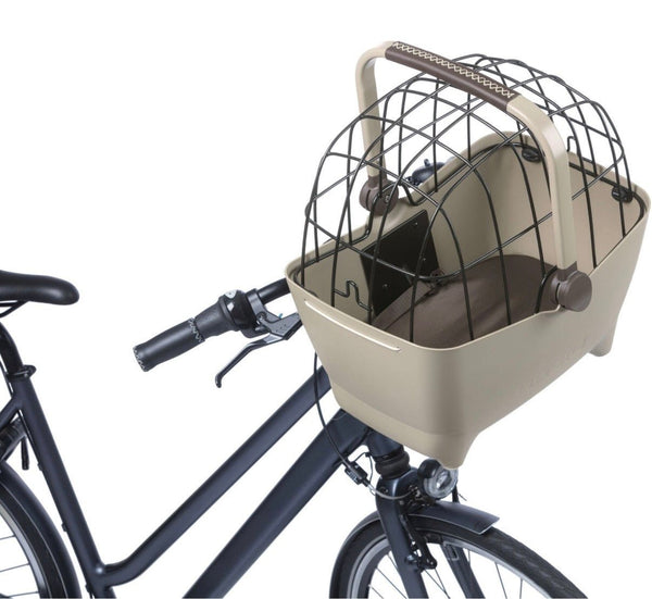 Basil Buddy KF Dog Bike Front Basket-Pet Accessories-Basil- Silver Circle Pets