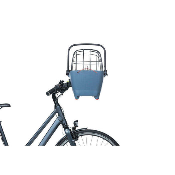 Basil Buddy KF Dog Bike Front Basket-Pet Accessories-Basil- Silver Circle Pets
