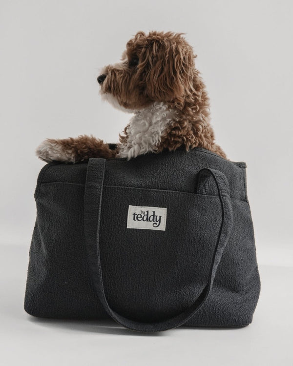 By Teddy Bouclé Pet Carrier | 2-in-1-Pet Carrier-By Teddy- Silver Circle Pets