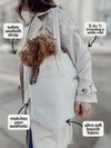 By Teddy Bouclé Pet Carrier | 2-in-1-Pet Carrier-By Teddy- Silver Circle Pets