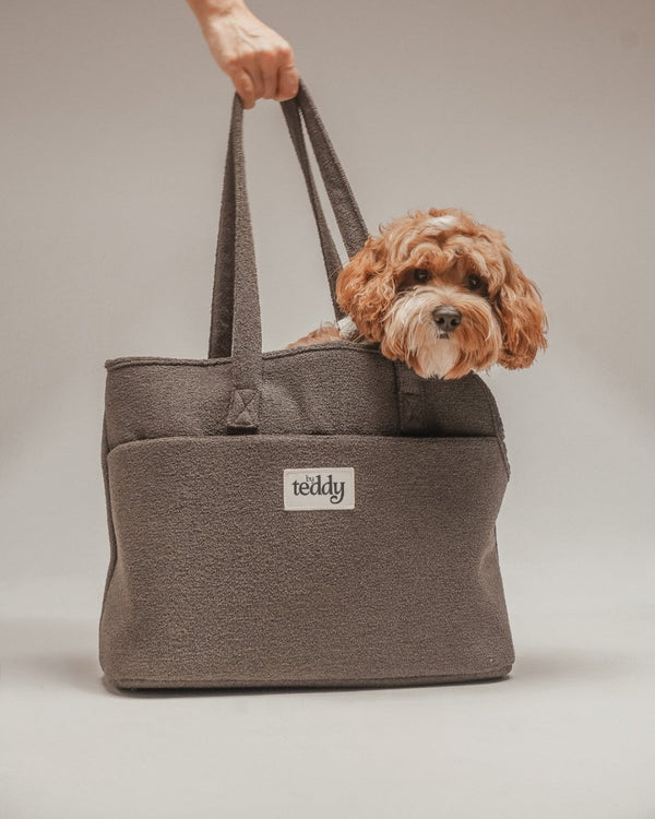 By Teddy Bouclé Pet Carrier | 2-in-1-Pet Carrier-By Teddy- Silver Circle Pets