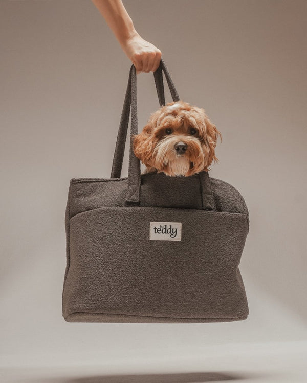 By Teddy Bouclé Pet Carrier | 2-in-1-Pet Carrier-By Teddy- Silver Circle Pets