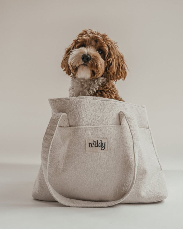 By Teddy Bouclé Pet Carrier | 2-in-1-Pet Carrier-By Teddy- Silver Circle Pets