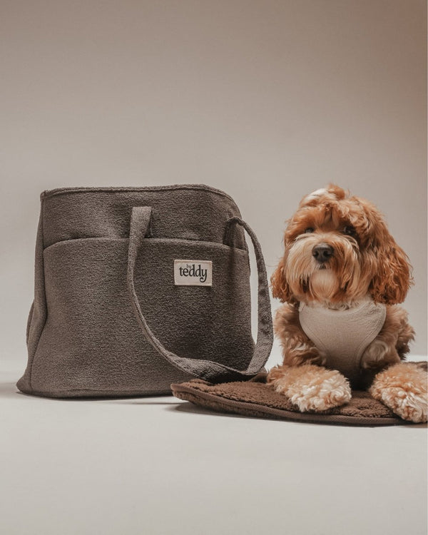 By Teddy Bouclé Pet Carrier | 2-in-1-Pet Carrier-By Teddy- Silver Circle Pets