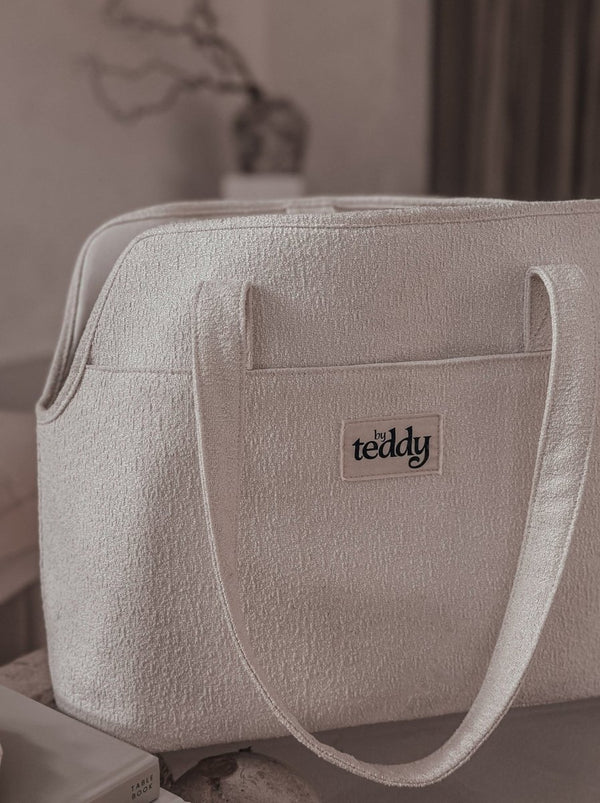 By Teddy Bouclé Pet Carrier | 2-in-1-Pet Carrier-By Teddy- Silver Circle Pets