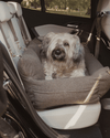 By Teddy Extra Large Cosy Dog Car Seat | Vegan Sherpa Fabric-Dog Car Seat-By Teddy- Silver Circle Pets
