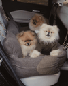 By Teddy Extra Large Cosy Dog Car Seat | Vegan Sherpa Fabric-Dog Car Seat-By Teddy- Silver Circle Pets