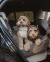 By Teddy Extra Large Cosy Dog Car Seat | Vegan Sherpa Fabric-Dog Car Seat-By Teddy- Silver Circle Pets