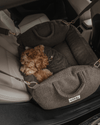 By Teddy The Cosy Dog Car Seat | Vegan Sherpa Fabric-Dog Car Seat-By Teddy- Silver Circle Pets