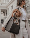 By Teddy The Studio Pet Carrier | Premium Vegan Leather Dog Carrier-Pet Carrier-By Teddy- Silver Circle Pets