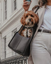 By Teddy The Studio Pet Carrier | Premium Vegan Leather Dog Carrier-Pet Carrier-By Teddy- Silver Circle Pets