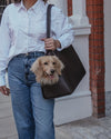 By Teddy The Studio Pet Carrier | Premium Vegan Leather Dog Carrier-Pet Carrier-By Teddy- Silver Circle Pets