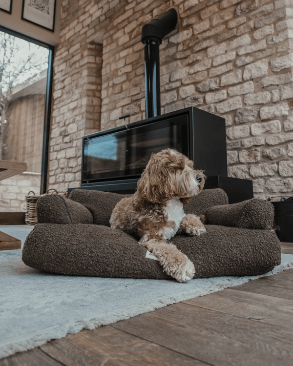 By Teddy The Teddington Sofa Dog Bed | Bouclé-Pet Bed-By Teddy- Silver Circle Pets