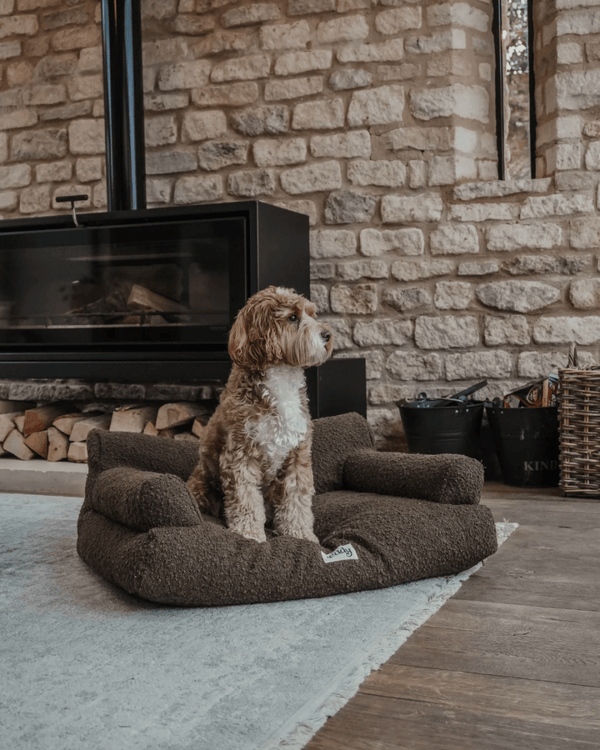 By Teddy The Teddington Sofa Dog Bed | Bouclé-Pet Bed-By Teddy- Silver Circle Pets