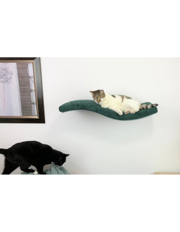 Cat's Atelier Metal Base Cat Wall Shelf | WAVE 95 cm Unymmetrical Left