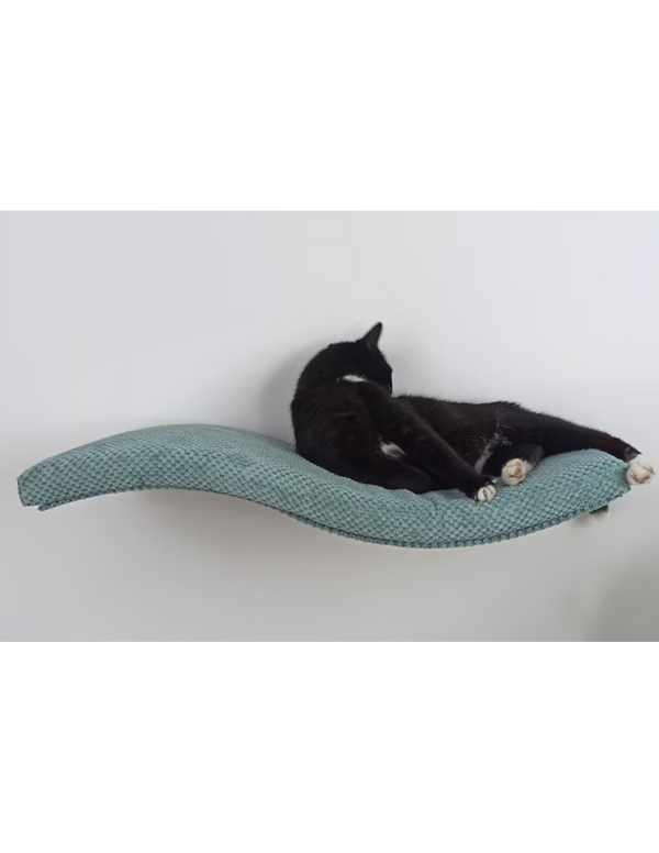 Cat's Atelier Metal Base Cat Wall Shelf | WAVE 95 cm Unymmetrical Left