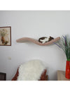 Cat's Atelier Metal Base Cat Wall Shelf | WAVE 95 cm Unymmetrical Left