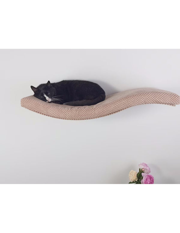 Cat's Atelier Cat Wall Shelf | Playful Curve Left 75 cm