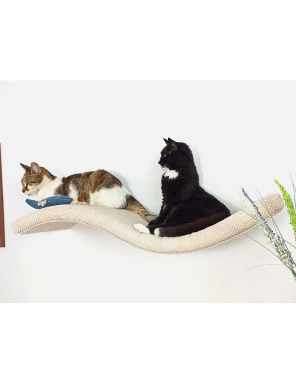Cat's Atelier Cat Wall Shelf | The Playful Curve Right 95 cm