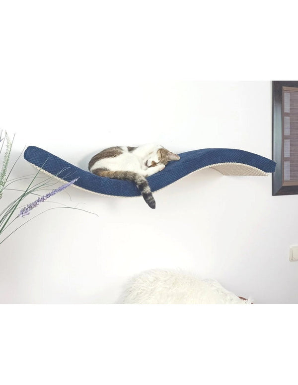 Cat's Atelier Cat Shelf | Playful Curve Left 95 cm-Cat Shelf-Cat's Atelier- Silver Circle Pets