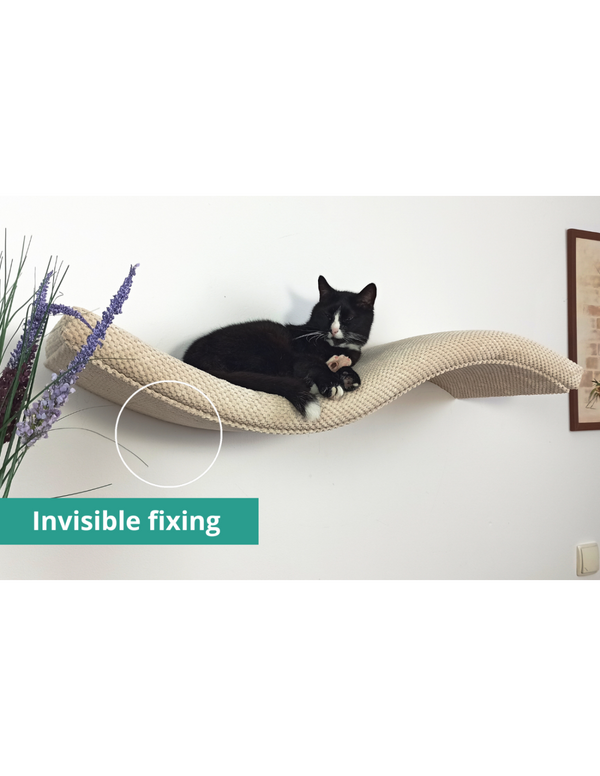 Cat's Atelier Cat Shelf | Playful Curve Left 95 cm-Cat Shelf-Cat's Atelier- Silver Circle Pets