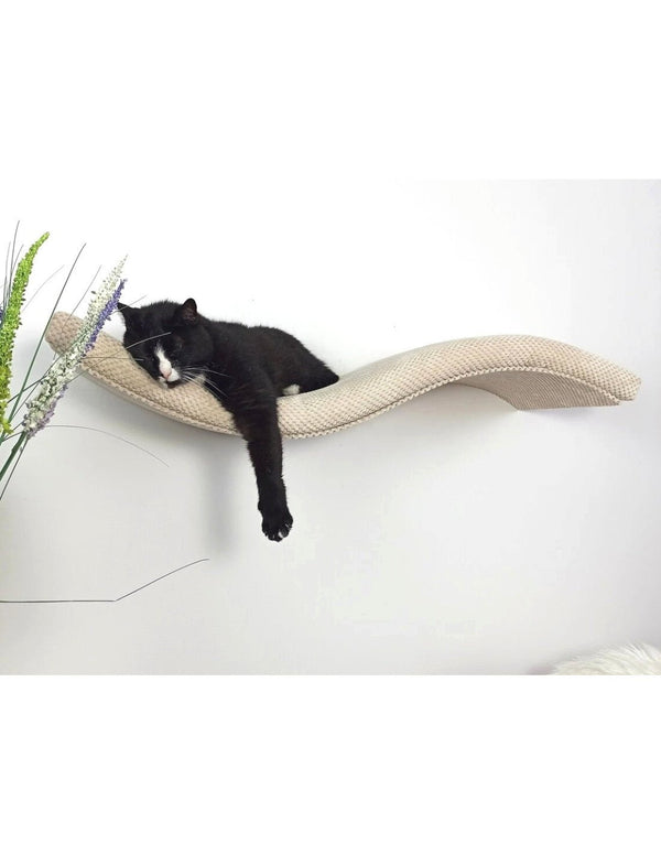 Cat's Atelier Cat Shelf | Playful Curve Left 95 cm-Cat Shelf-Cat's Atelier- Silver Circle Pets